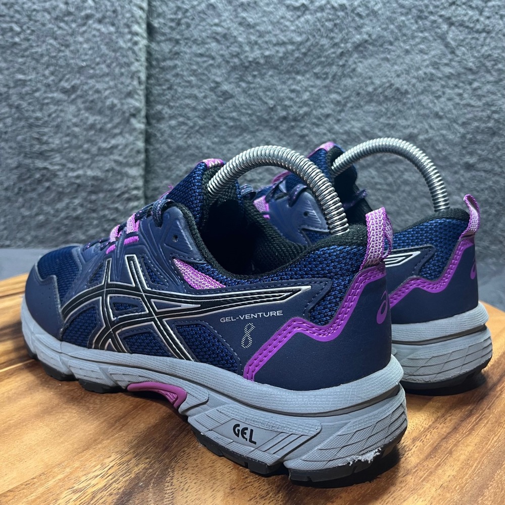 ASICS Gel Venture 8 Women's Navy Purple Trail‎ Running Shoes Sneakers Size 8 - Picture 6 of 12